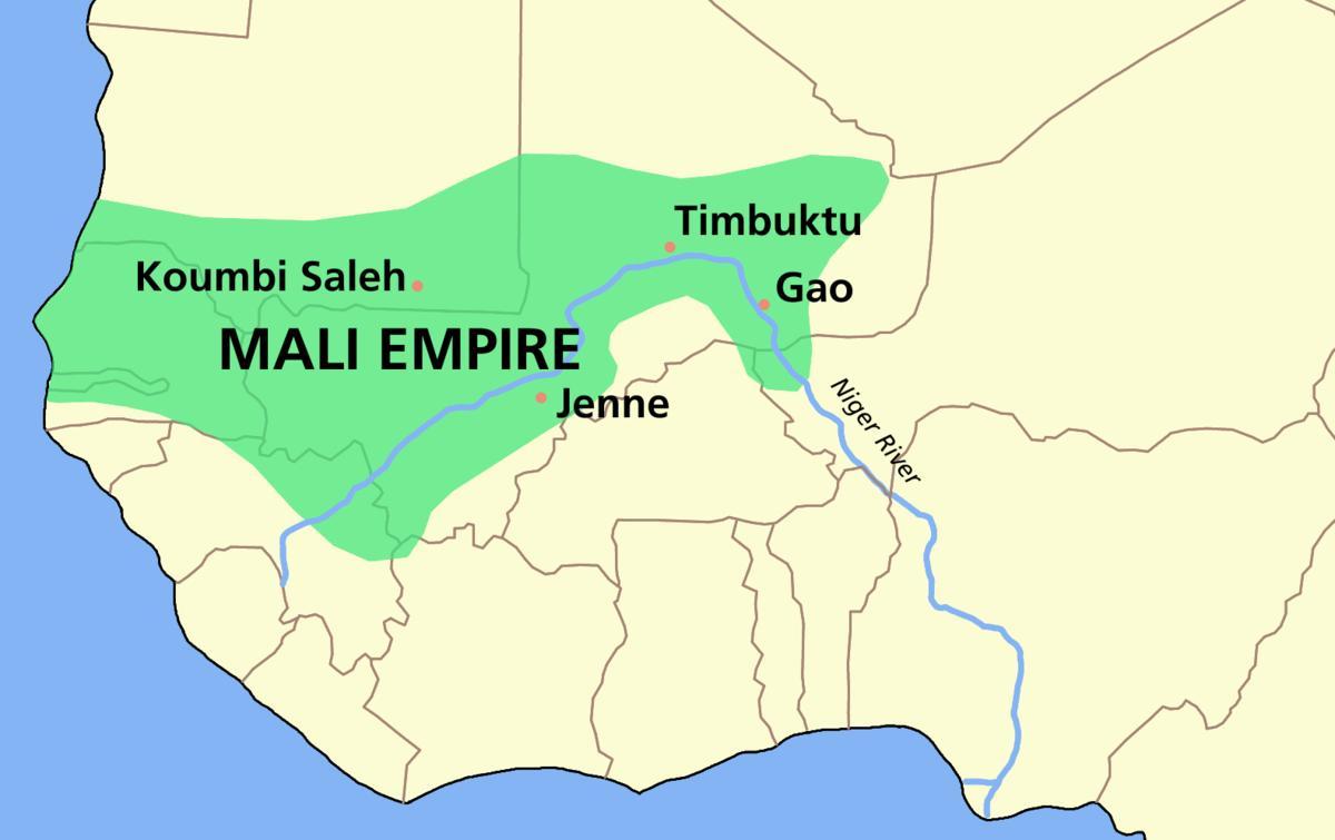 Mapa de la antigua Malí