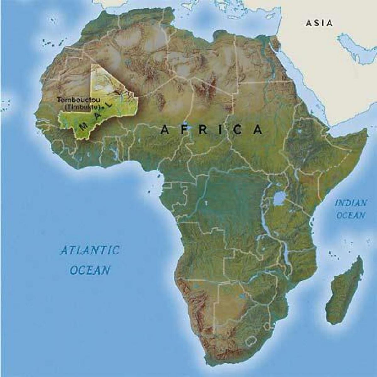 tombuctú en Malí mapa
