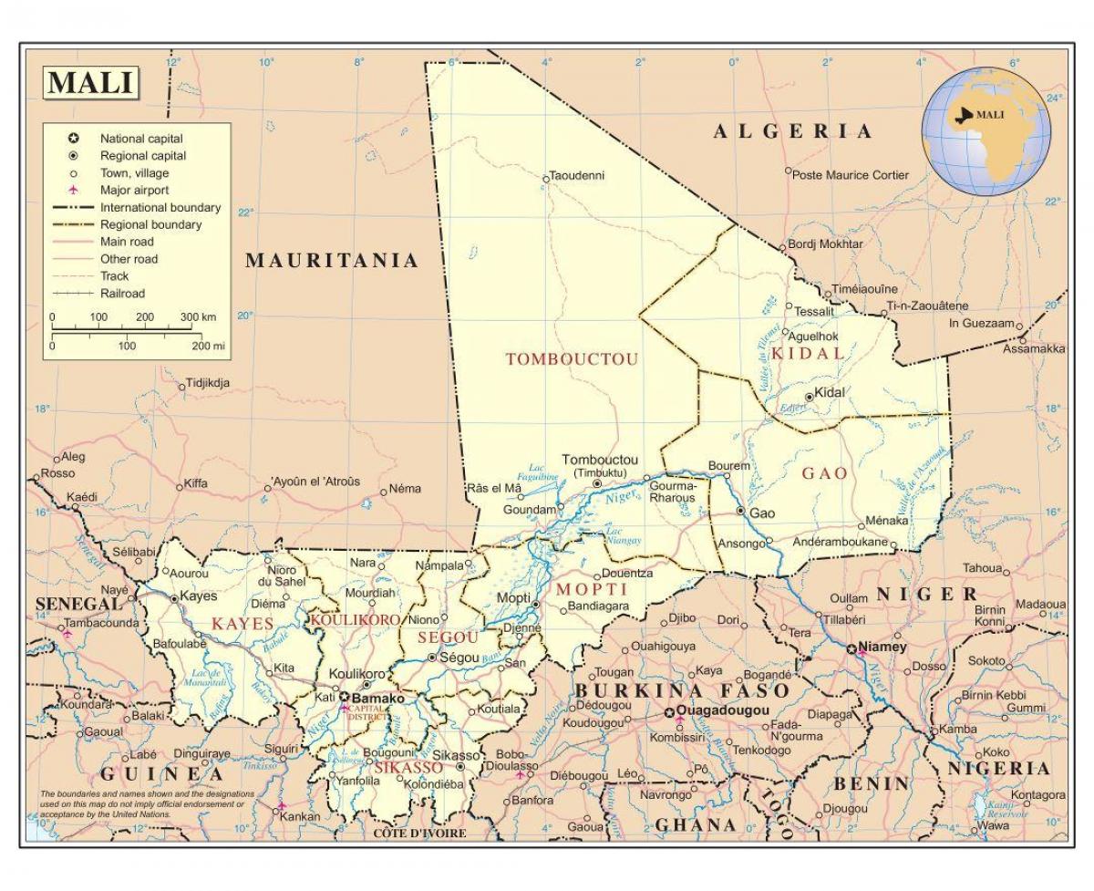 Mapa de Malí profundo