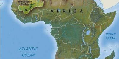 Malí, áfrica occidental mapa
